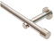 Garduna 320cm (2x160cm inkl. Verbinder) Gardinenstange Ø 16mm Cap, 1-lauf, edelstahl-optik (ohne Ringe)