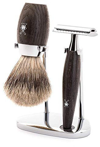MÜHLE Rasierset - Kosmo Serie - Feines Dachshaar - Rasierhobel - Mooreiche