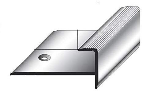 50 Meter (50 x 1 m) Einschubprofil, mit Nase für Laminat / Parkett, 10,3 mm Einfasshöhe, Alu eloxiert, gebohrt, Farbe: Bronze Hell