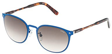 Lozza Sonnenbrillen SL 2234M 0RD5 - Matte Blue Metal Rahmen, Braun Gradient Gläser, UV-Schutz, Klassisch, Frauen, Unisex-Erwachsene