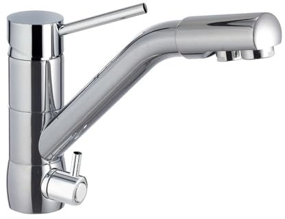 Clever 98760 Grifo de Cocina Monomando Agua Tratada Caiman Horizontal Econature, Cromado