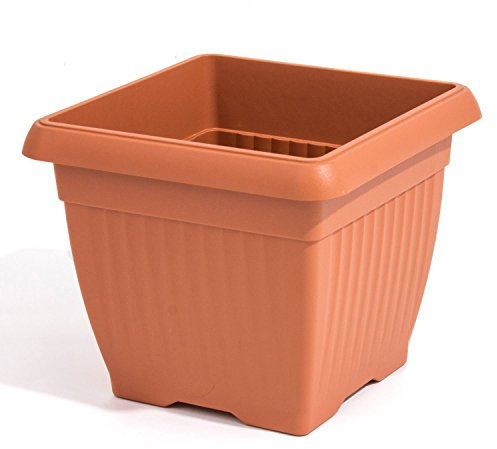 Blumenkübel Blumentopf quadratisch braun 15 x 15 cm quadratisch terracotta