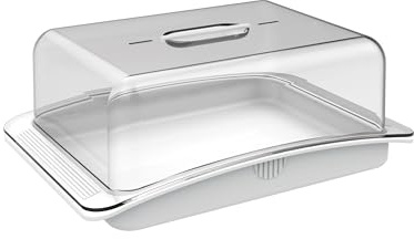 Biesse – Contenitore Portaformaggio con Campana in Plastica 30x20x11.5cm