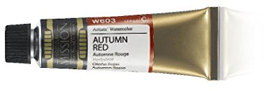 Mijello Mission Gold Class Water Color Paint, 15ml Tube, Autumn Red (W603)