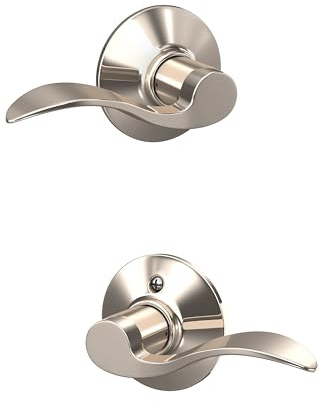 Schlage Accent Hall/Closet Passage Door Handle, Reversible, Polished Nickel