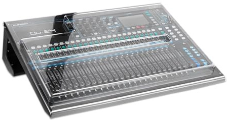 Decksaver Cover for Allen & Heath QU24- Super-Durable Polycarbonate Protective lid in Smoked Clear Colour, Made in The UK - The Engineers’ Choice for Unbeatable Protection