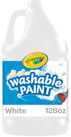 Crayola Washable Paint, White Paint, Classroom Supplies, 1 Gallon