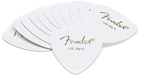 Fender 098-0346-980 346 Shape Picks, 12 Count, White, Heavy