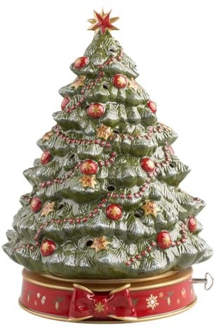 Villeroy & Boch – Toy's Delight Spieluhr Weihnachtsbaum Grün, Weihnachten Spieluhr, Weihnachtliche Spieluhr, Weihnachtsbaum Keramik, Spieluhr Weihnachten Mit Musik, Weihnachtsdeko, Porzellan