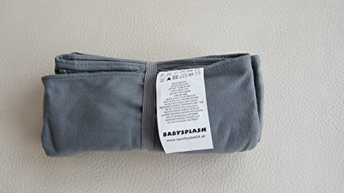 Microfaser Mikrofaser Badetuch Handtuch 140 x 70 cm Dunkelgrau - Leicht, schnelltrocknend, extrem saugfähig, ideal für Bad, Camping etc.