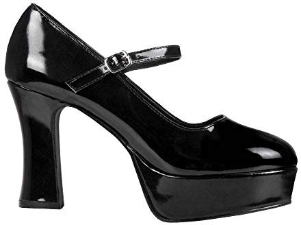 Boland - Disco-Schuhe mit Plateu, Lack-Optik, Accessoire, Kostüm, Karneval, Mottoparty