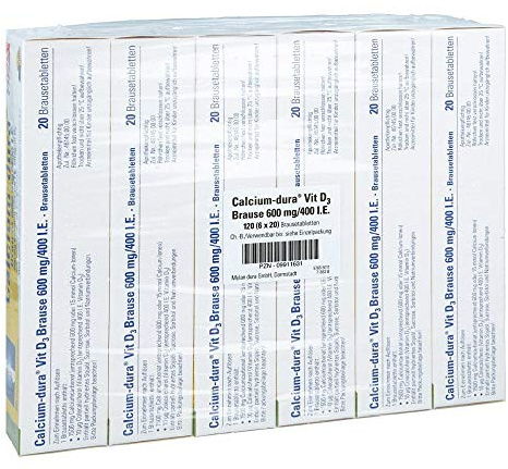 CALCIUM DURA Vit D3 Brause 600 mg/400 I.E. 120 St