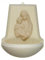 WEIHWASSERKESSEL aus LINDENHOLZ mit MARIA und JESUSKIND, ca. 11 x 9 cm, Wand-Weihbecken in feinem HOLZRELIEF, Handarbeit, Ein Geschenk zum Einzug, Firmung, Kommunion oder Taufe und Geburt von MaMeMi