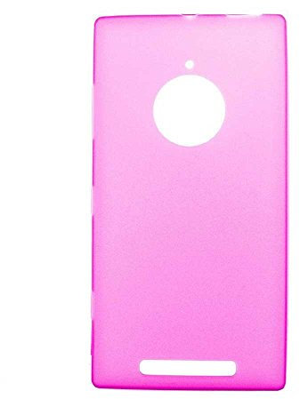 1001coques Coque Silicone Unie Compatible Givré Rose Nokia Lumia 830