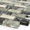 Glas Marmor Mosaikfliesen Grün Grau Malawi Bruchglas Brick