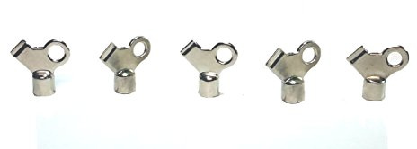 Wal-Rich Radiator Bleeding Air Valve Key Chrome Plated Lot of 5