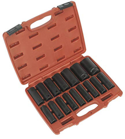 Sealey Ak5816M Impact Socket Set 16Pc 1/2Sq Drive Deep Metric