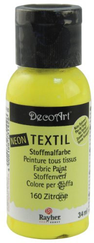 Rayher Colori P.Stoffa-Neon, Limone, Flacone 34 Ml, 38514160