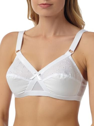 Marlon Women's Grace Everyday Bra, White, 42B