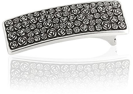 Gürtelschnalle Buckle 20mm Metall Silber Geschwärzt - Buckle La Rosa - Dornschliesse Für Gürtel Mit 2cm Breite - Silberfarben Geschwärzt