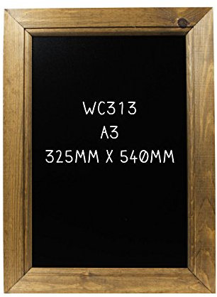 Chalkboards UK WC313 Gerahmte Tafel, Holz, dunkle Eiche, A3 (45 x 32,7 x 1,5 cm)