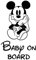 Disney Auto-Aufkleber, Motiv: Baby an Bord, Micky Maus, Vinyl, JDM, lustig, niedlich