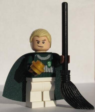 LEGO Draco Malfoy (Quidditch Match) with Golden Snitch and Broom Harry Potter Minifigure