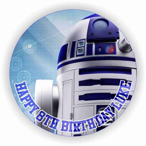 Birthday Bazaar R2D2 Cake Topper : 7.5 Icing