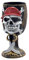 Bristol Novelty- Gobelet Verre à Pied Pirate, BA942, Multicolore, Taille Unique Halloween