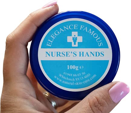 Nurses Hand Cream 100g by Elegance Natural Skin Care Repair, Restore, Nourish Dry Chapped Hands Nurse Nurses GP Hospital Doctor Medical Handcream