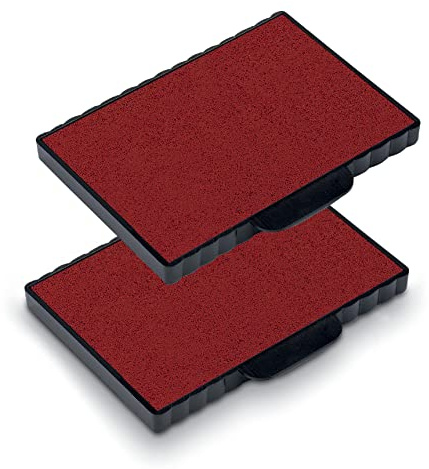 Trodat Ersatzkissen 6/511 für Professional 5211, 54110, 54510 rot | 2 Stück, wischfest, kein Verblassen - lichtecht, Abdruck rasch trocknend, dokumentenecht