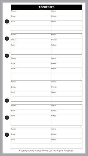 Nachfüllpack für Filofax Personal Notizbuch, Größe und gelocht, 9,4 x 17,1 cm
