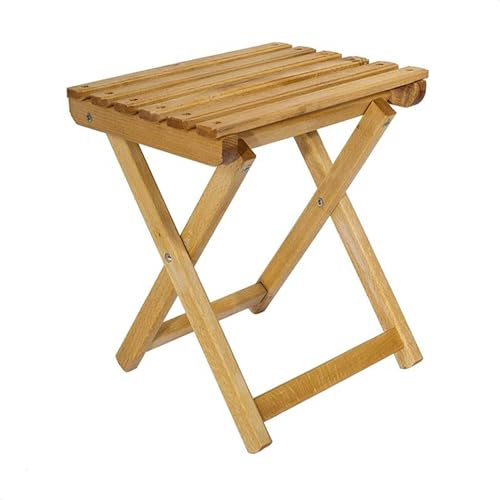 Aranaz Hocker mit Holz, 33 x 25 x 36 cm