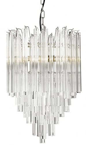 Casa Padrino Luxus Hängeleuchte Eiszapfen Glas - Art Deco Hotel/Restaurant Lampe - Eindrucksvolle Leuchte