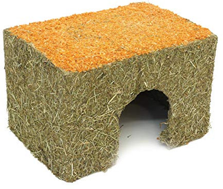 Rosewood Naturals Medium Carrot Cottage for Small Animals - Edible Toy, Hay House, Den and Hideout for Guinea Pigs, Chinchillas, Rats and Degus