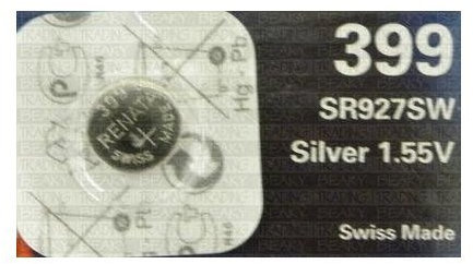 Renata 399 SR927W Lot de 10 piles bouton pour montre fabriquées en Suisse 1,55 V