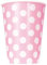 Unique Party - 37976 - Paquet de 6 Gobelets - Carton à Pois - 354 ml - Rose Pastel