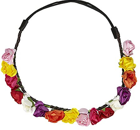 Widmann 01097 - Blumenhaarband, Mehrfarbig, Kostümzubehör, Accessoire, Kopfschmuck, Hippie, Hawaii, Karneval, Mottoparty