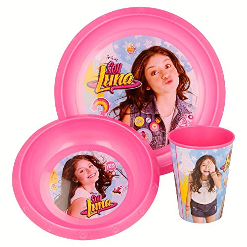 Disney Soy Luna 3er Set (Teller und Schüssel, Becher Value 260 ml) (Stor 86410)