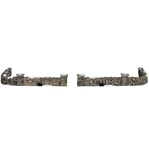 Lemax Christmas Village Colonial Stone Wall Set Of 10 - 93304