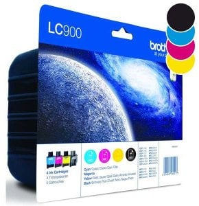 Brother Tintenpatronen Value Pack (Viererpack, Farbe: cyan / gelb / magenta / schwarz) für Lc900