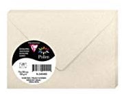 Clairefontaine - Ref 54040C - Pollen Iridescent Envelopes (Pack of 20) - 75 x 100mm in Size, 120gsm Paper, Suitable for Use with Inkjet or Laser Printers - Cream