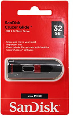 SanDisk 32 GB Cruzer Glide 32 GB USB 2.0 tipo-a schwarz, rot
