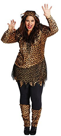 Leopard Damen Kostüm Raubkatze Katzenkostüm Karneval Fasching Gr.48