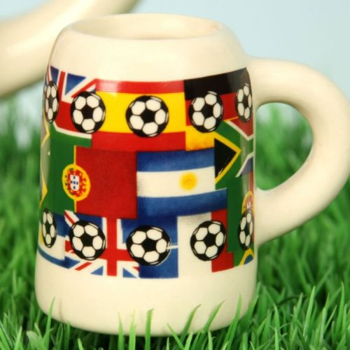 24 Stück FUSSBALL - KRUG STAMPERL SCHNAPS PARTY KRUG EM WM