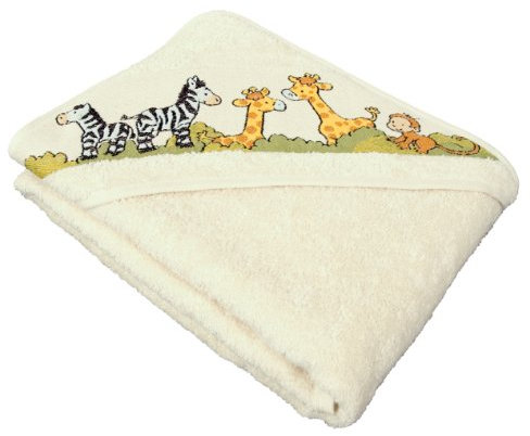 Dyckhoff 1451255200 Zoo 1-Kinderkapuzentuch 100 x 100 cm, 200-natur