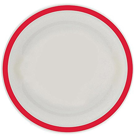 NRS Healthcare Red Large Rimmed Plate