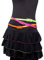 Amakando Neon Damengürtel 80er Jahre Gürtel 3 Set Schmaler Frauengürtel Party Modegürtel Disco Neongürtel Faschingskostüm Accessoire