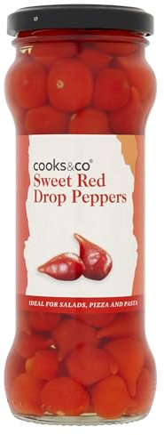 Cooks & Co Sweet Red Drop Peppers 235 g (Pack of 6)