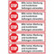 Keine Werbung! 5 weiße Briefkastenaufkleber 70x20 mm - Bitte keine Werbung und kostenlose Zeitungen einwerfen